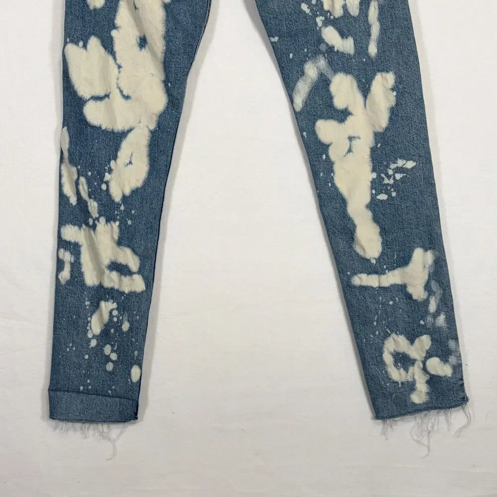 Levi’s 510 Skinny Jeans 28x32 Bleach Splatter Distressed Denim Mens Streetwear